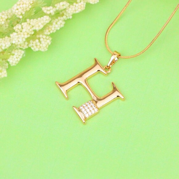 "Rose Gold H Initial Pendant with Sparkling Crystals for Women, XPPT1419 - Picture 12 of 13